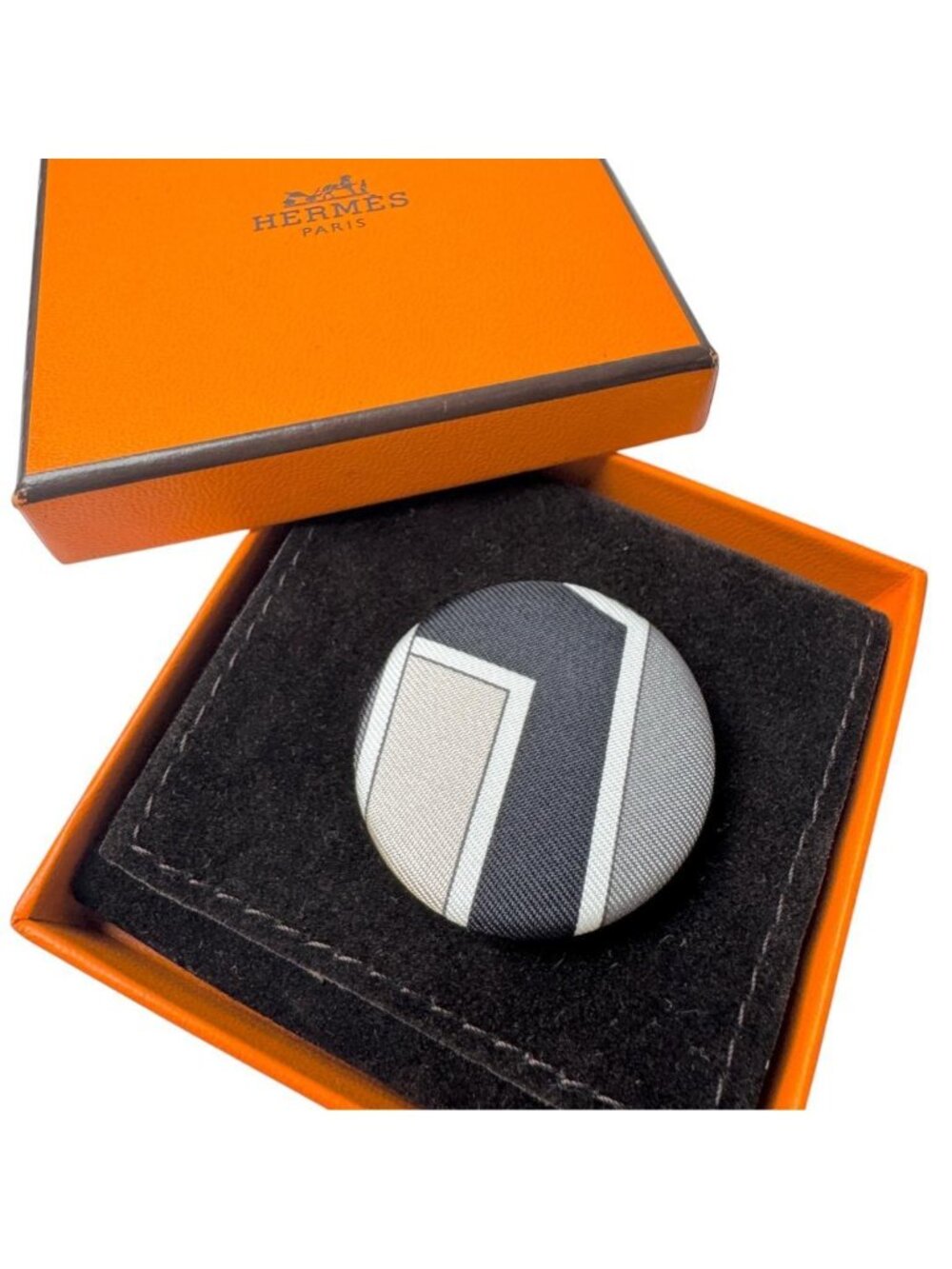 Hermes Petit H Silk Brooch
